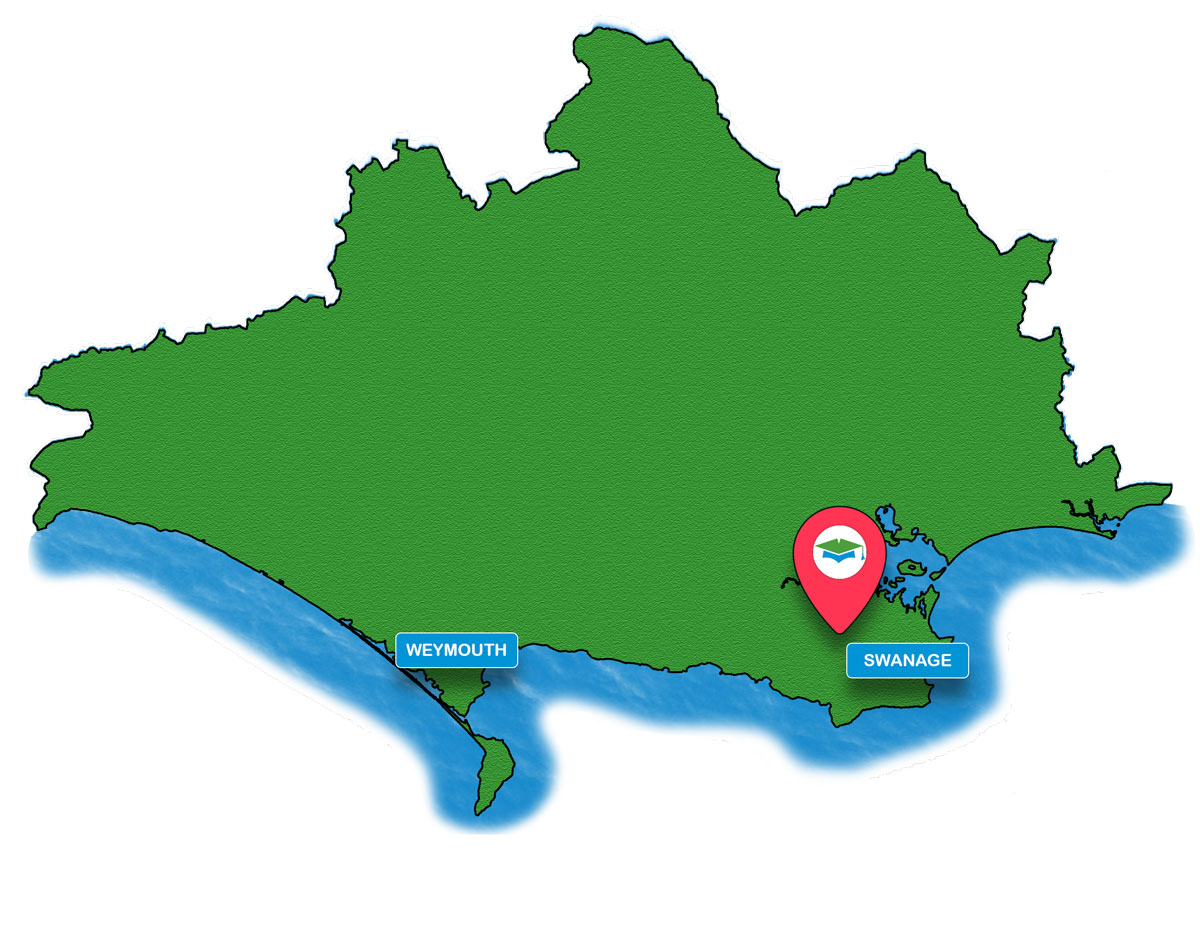 School trip Isle of Wight location map for Dorset Adventure Park